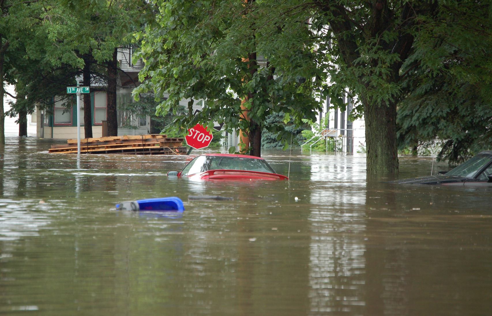 Cedar Rapids, Iowa, catastrophic flooding, 2008.
