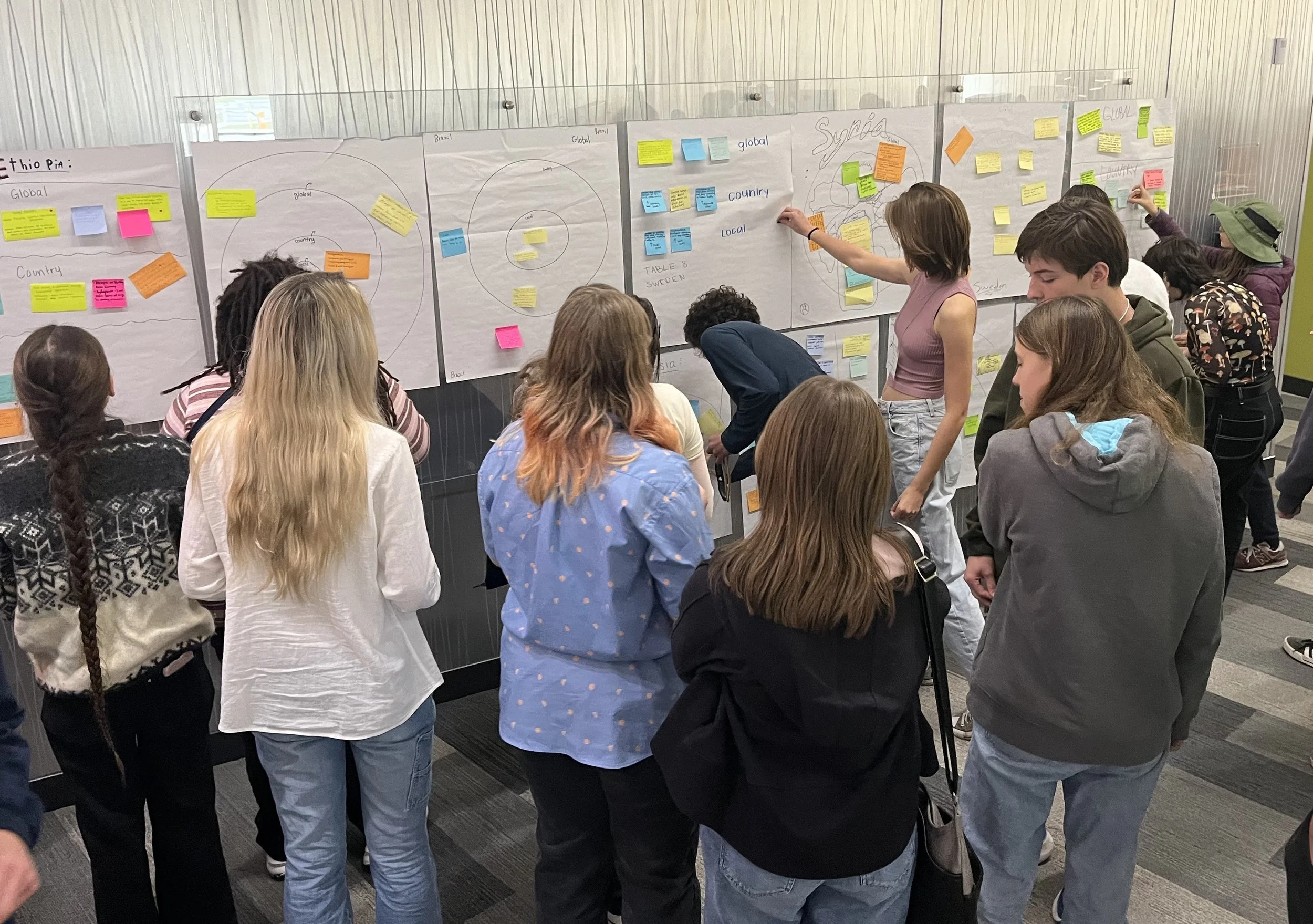  Students participate in an interactive activity. 