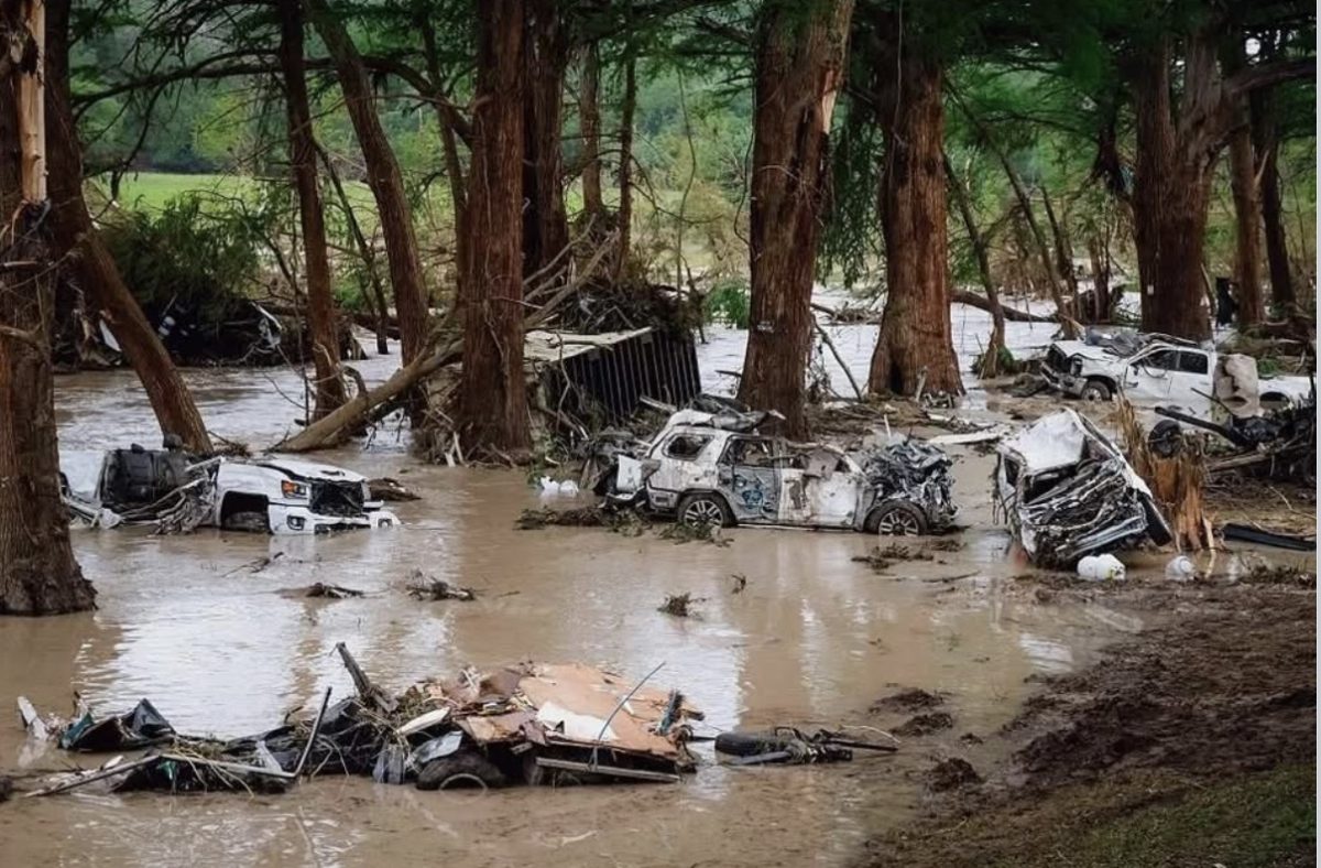 Destroyed vehicles lined the banks of the Guadalupe River following the July 4 flooding.